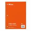C-Line Products One-Subject Notebook, 70 Page, Wide Ruled, Orange, 12PK 22042